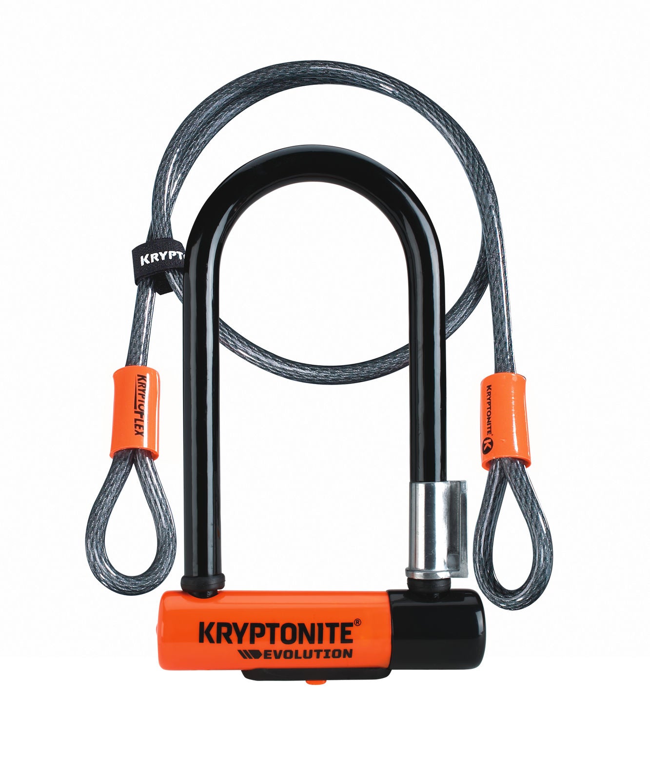 Kryptonite U-Lock Cable Evo Mini 7 8.3x17.8cm Cable 4ft Naranja/Negro