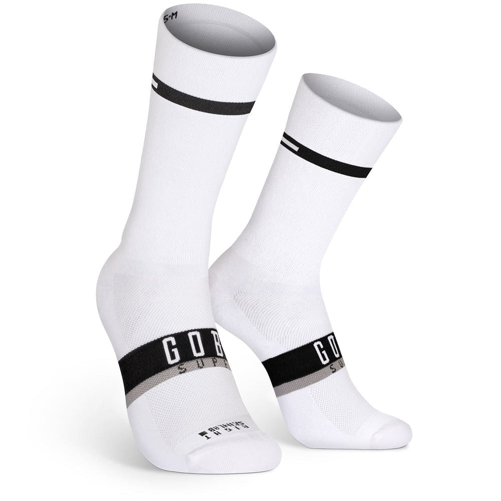 Superb Calcetin Extra Largo Gobik Unisex Horizon Blanco