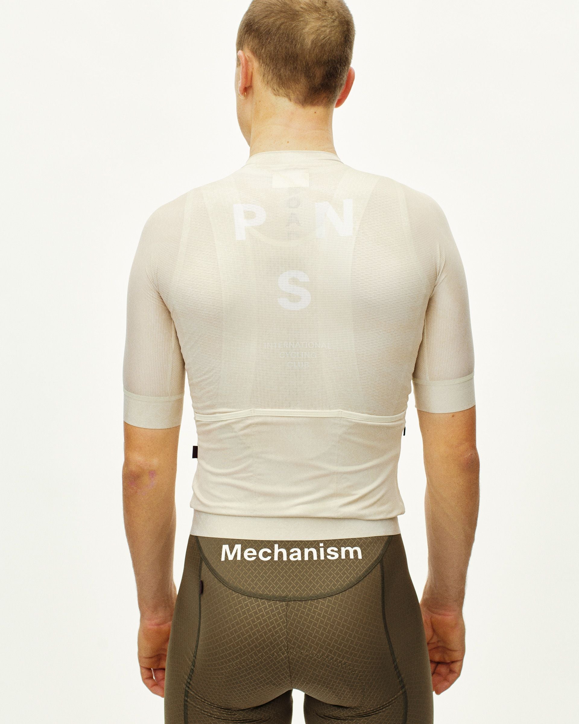 Maillot Manga Corta Pas Normal Studios Mechanism Hombre AOP Off White #5
