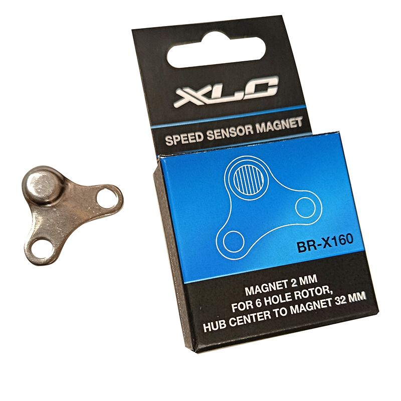 Imán Xlc BR-X160 2mm Sensor Velocidad E-Bike Disco 6 Agujeros Gris
