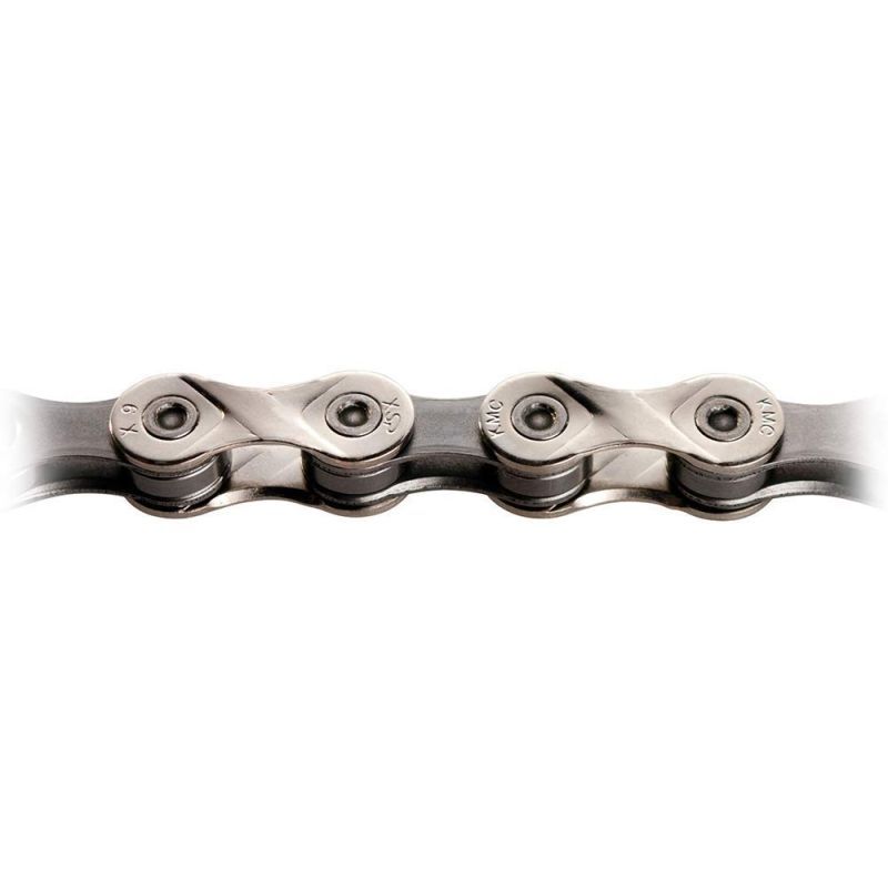 Cadena KMC X9 114 Eslabones 9v Cromada/Gris