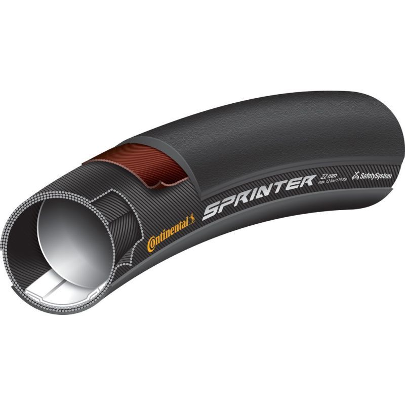 Neumático Tubular Continental Sprinter 700 Negro