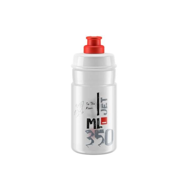 Bidon Elite Jet Transparente/Logo Rojo 350ml