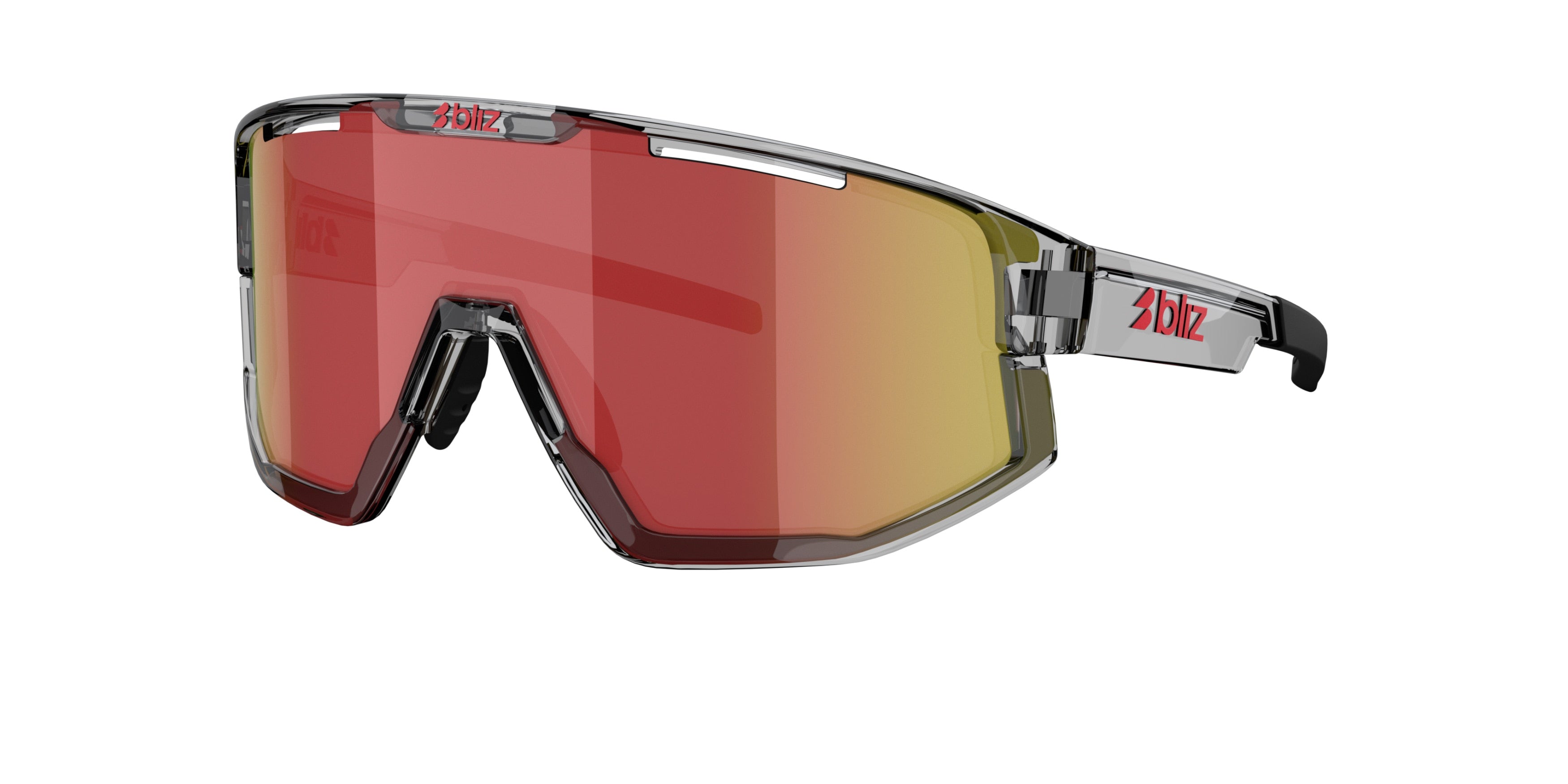 Gafas Sol Bliz Vision/Gris Oscuro Transparente/Rojo