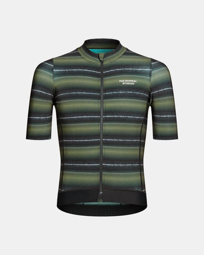 Maillot Manga Corta Pas Normal Studios Essential Hombre Light Olive Stripe