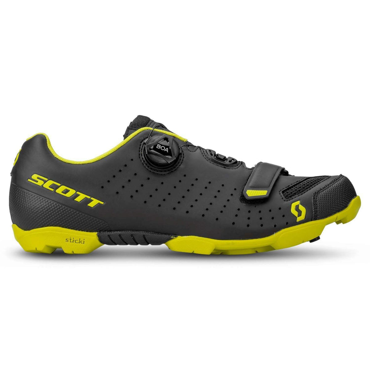 Zapatillas MTB Scott Comp BOA Matt Black/Sulphur Yellow #4