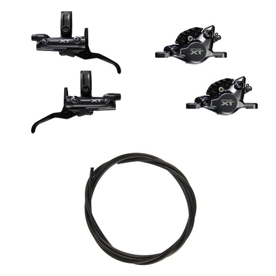 Kit Upgrade Freno Shimano Deore XT BR-M8200/BL-M8200 Metal Con Aletas Sin Adaptador Latiguillo 1000/1700mm Negro