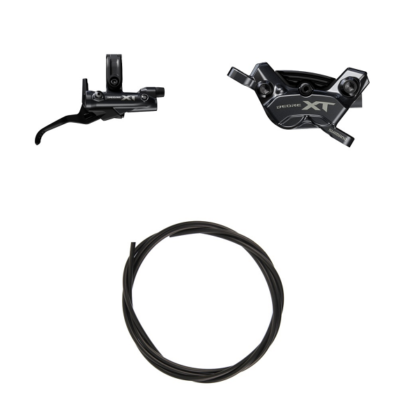 Frenos Disco Hidráulicos Shimano Deore XT BRM8220JTBLM8200 Derecho/Trasero Resina Aleta Sin Adaptador 1700mm Negro