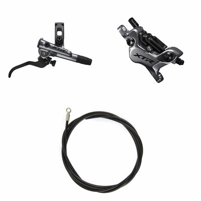 Kit Freno Disco Hidráulico Shimano XTR BR-M9120/BL-M9120 Trasero/Derecho Metal Aletas Sin Adaptador Latiguillo 1700mm Negro #2