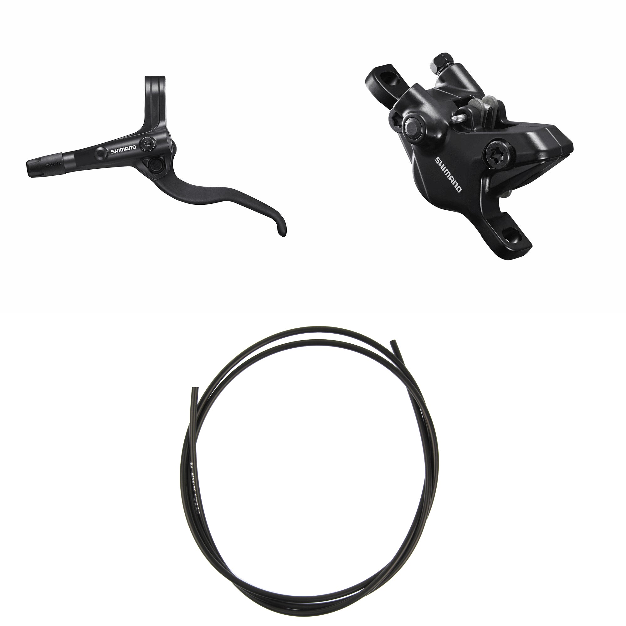 Kit Freno Disco Hidráulico Shimano BR-MT410/BL-MT401 Delantero/Izquierdo Resina Sin Aletas/Adaptador Latiguillo 1000mm Negro #2