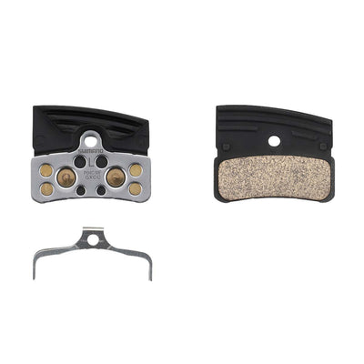 Pastillas Freno Disco Shimano BP-P04C-MF Metal Aletas 1 Par Negro