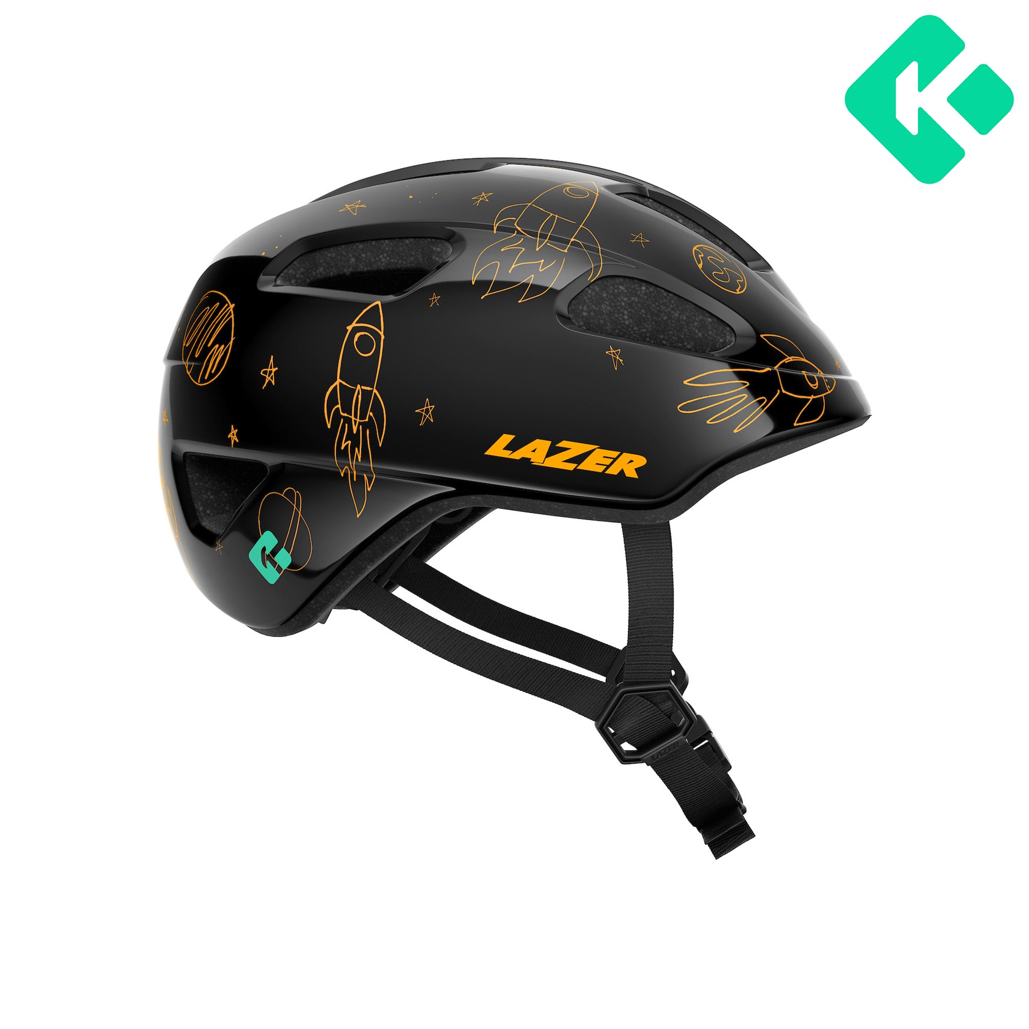 Casco Lazer Pnut 2.0 KC CE-CPSC Niño +GR+BN Flying Rocket
