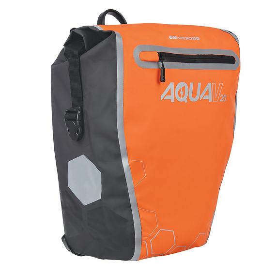 Alforja Oxford Aqua V QR Único 20L Naranja/Negro #2