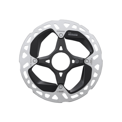 Disco Freno Shimano RT-EM910 Center Lock Ice Technologies Freeza Anillo Cierre Interno Plata/Negro