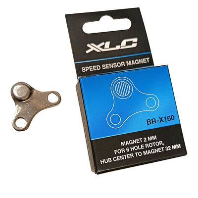 Imán Xlc BR-X160 2mm Sensor Velocidad E-Bike Disco 6 Agujeros Gris