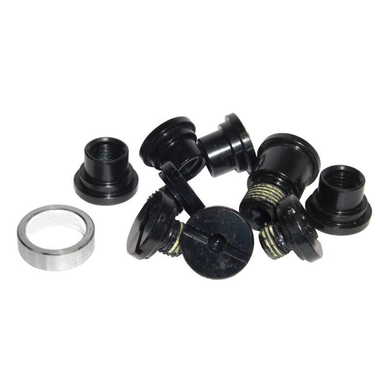 Kit 5 Tornillos Plato Macho/Hembra Super Record/Record/Chorus Negro
