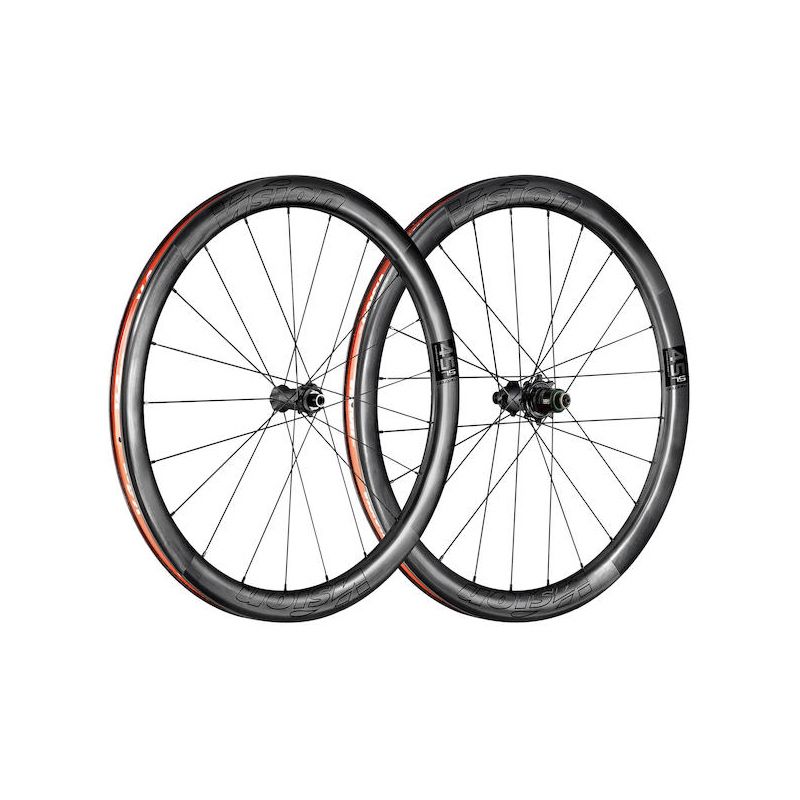 Juego Ruedas Vision Metron 45 SL Freno Disco Center Lock Cubierta Tubeless Ready Shimano 11v Carbono Negro