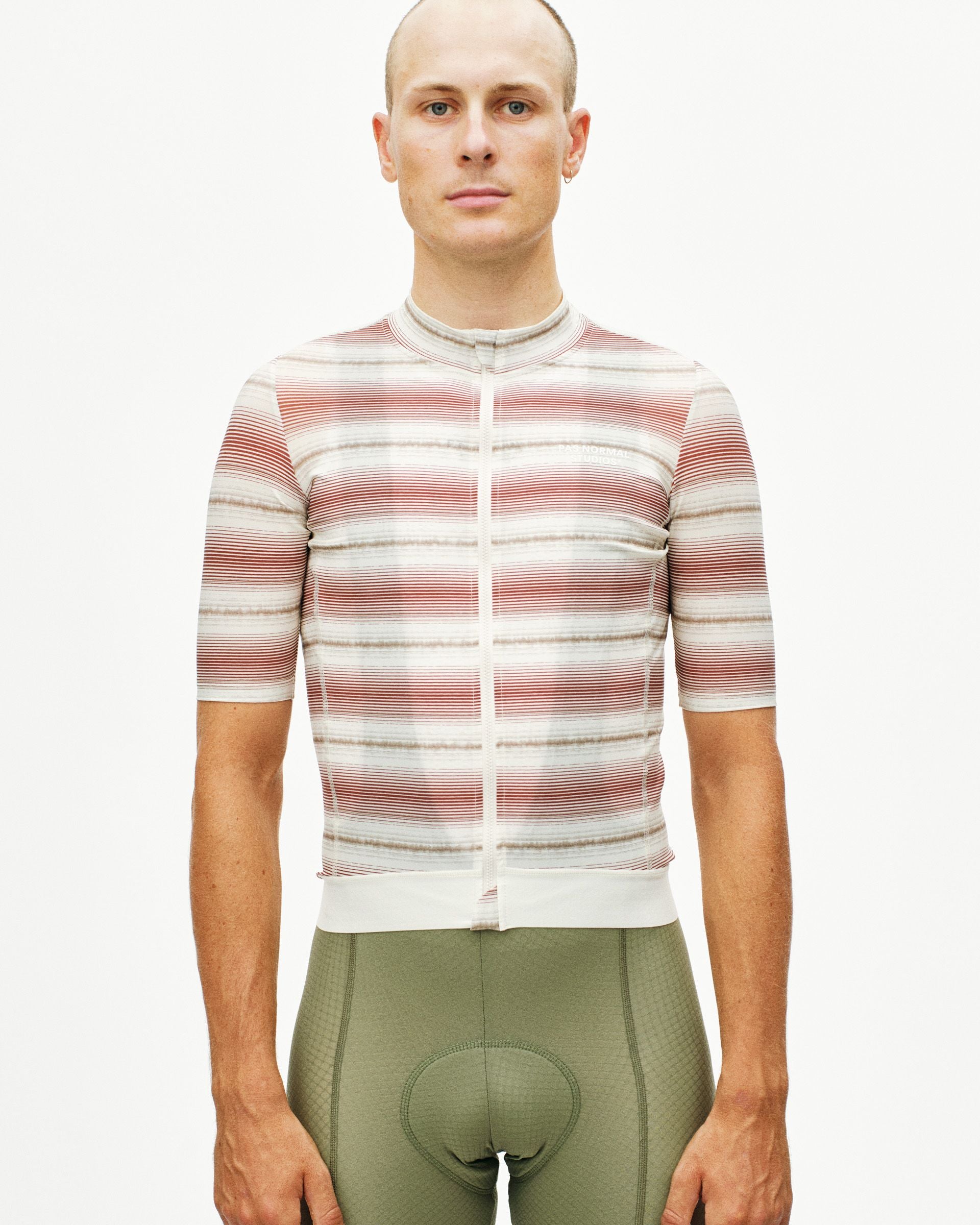 Maillot Manga Corta Pas Normal Studios Essential Hombre Off White Stripe #3